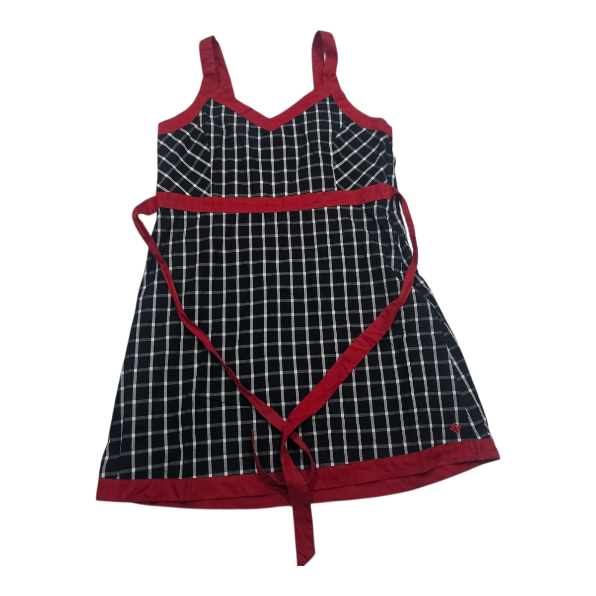 Vestido Columbia Talla Grande Negro A Cuadros