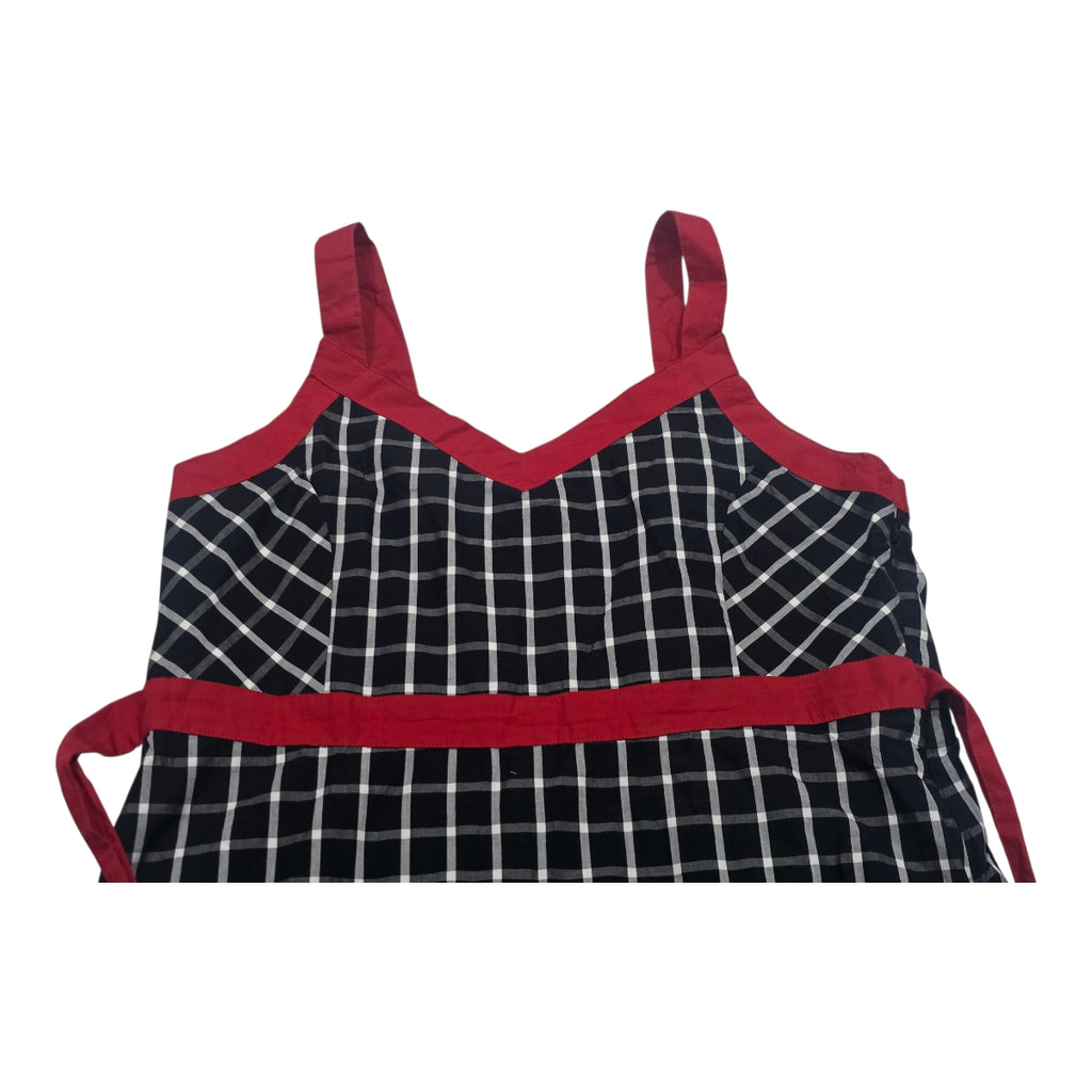Vestido Columbia Talla Grande Negro A Cuadros