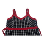 Vestido Columbia Talla Grande Negro A Cuadros