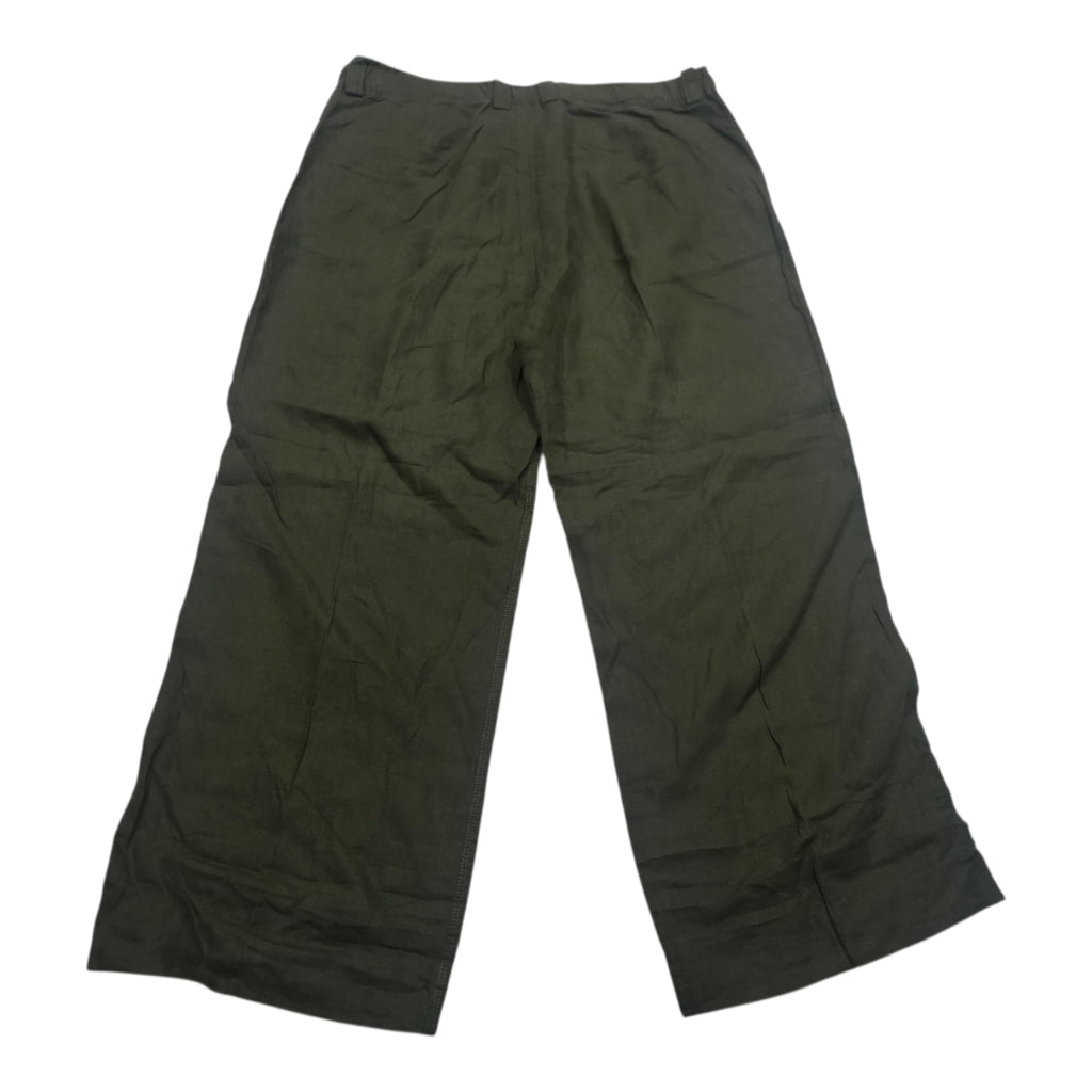 Pantalon De Lino Ralph Lauren De Mujer Talla 16 Color Verde