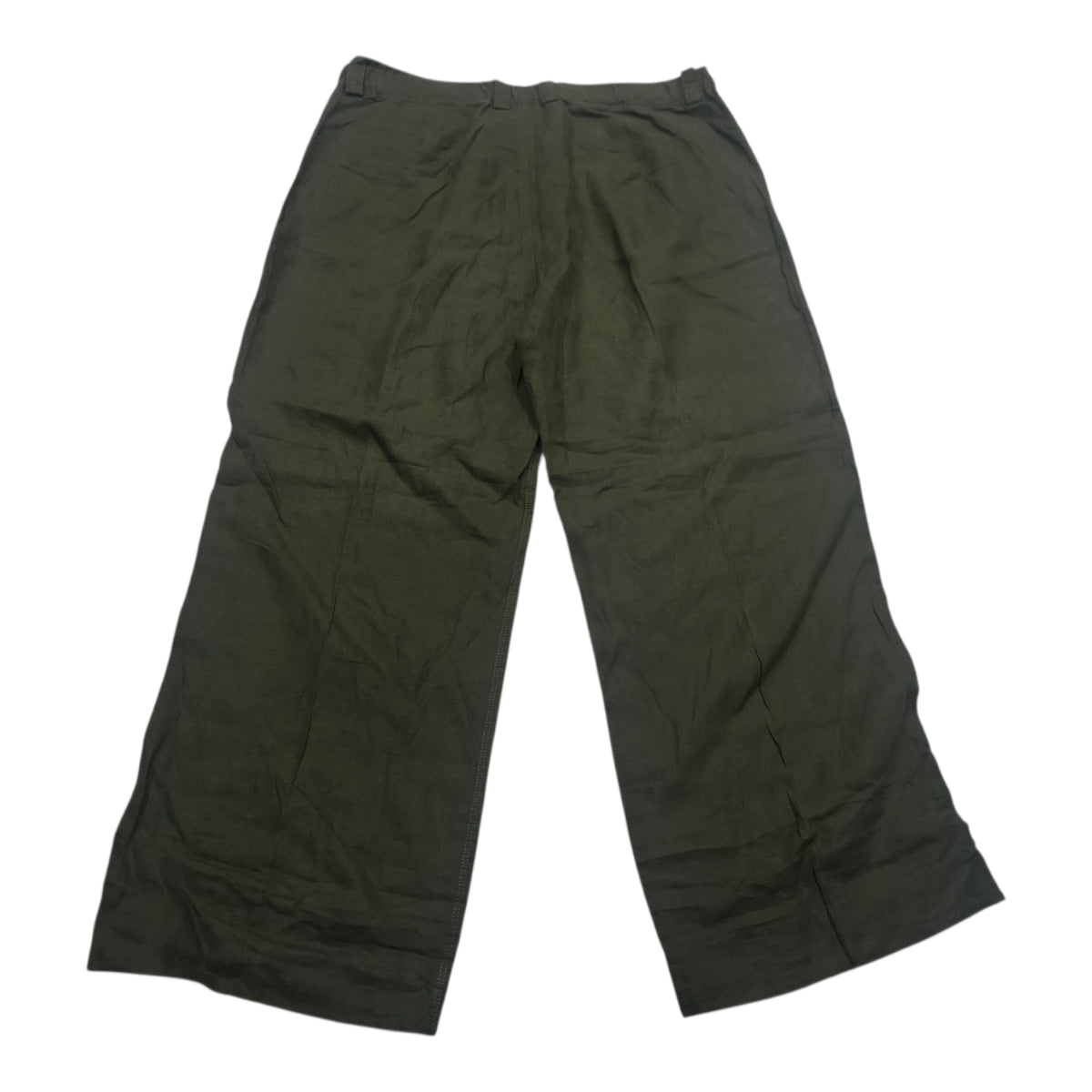Pantalon De Lino Ralph Lauren De Mujer Talla 16 Color Verde
