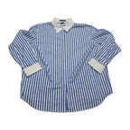 Camisa Ralph Lauren De Mujer Talla 2x Blanca Con Azul
