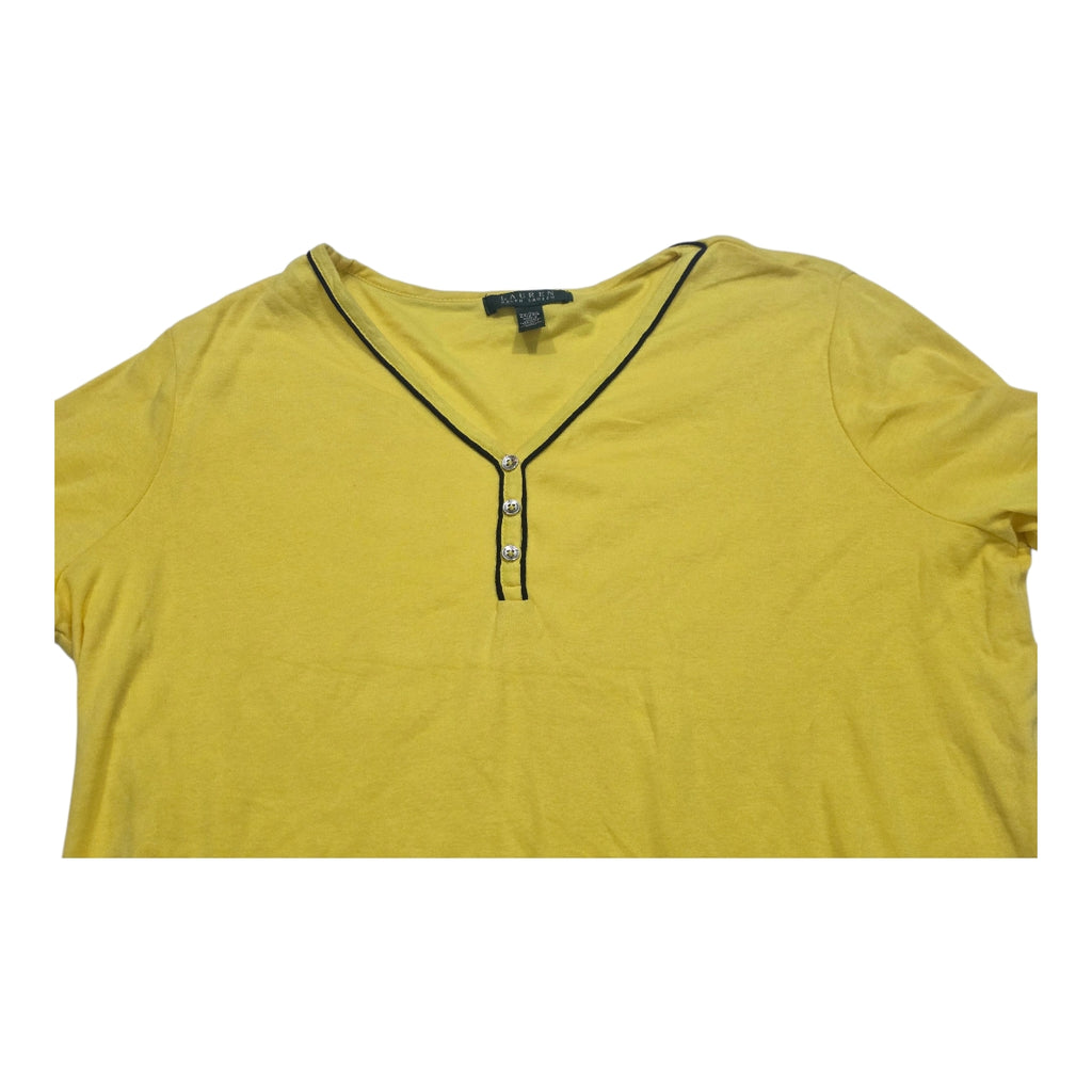 Playera Ralph Lauren De Mujer Talla 2x Amarilla Manga Corta