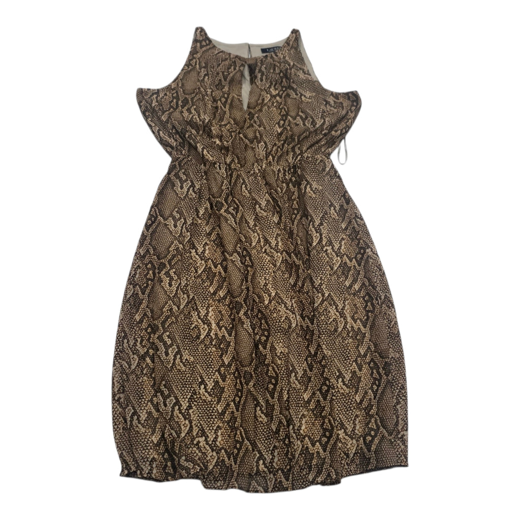 Vestido Ralph Lauren Talla 2 Animal Print Color Cafe