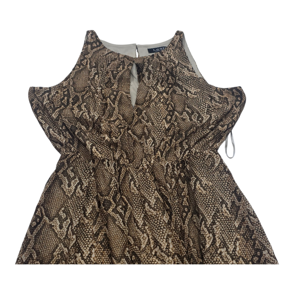 Vestido Ralph Lauren Talla 2 Animal Print Color Cafe