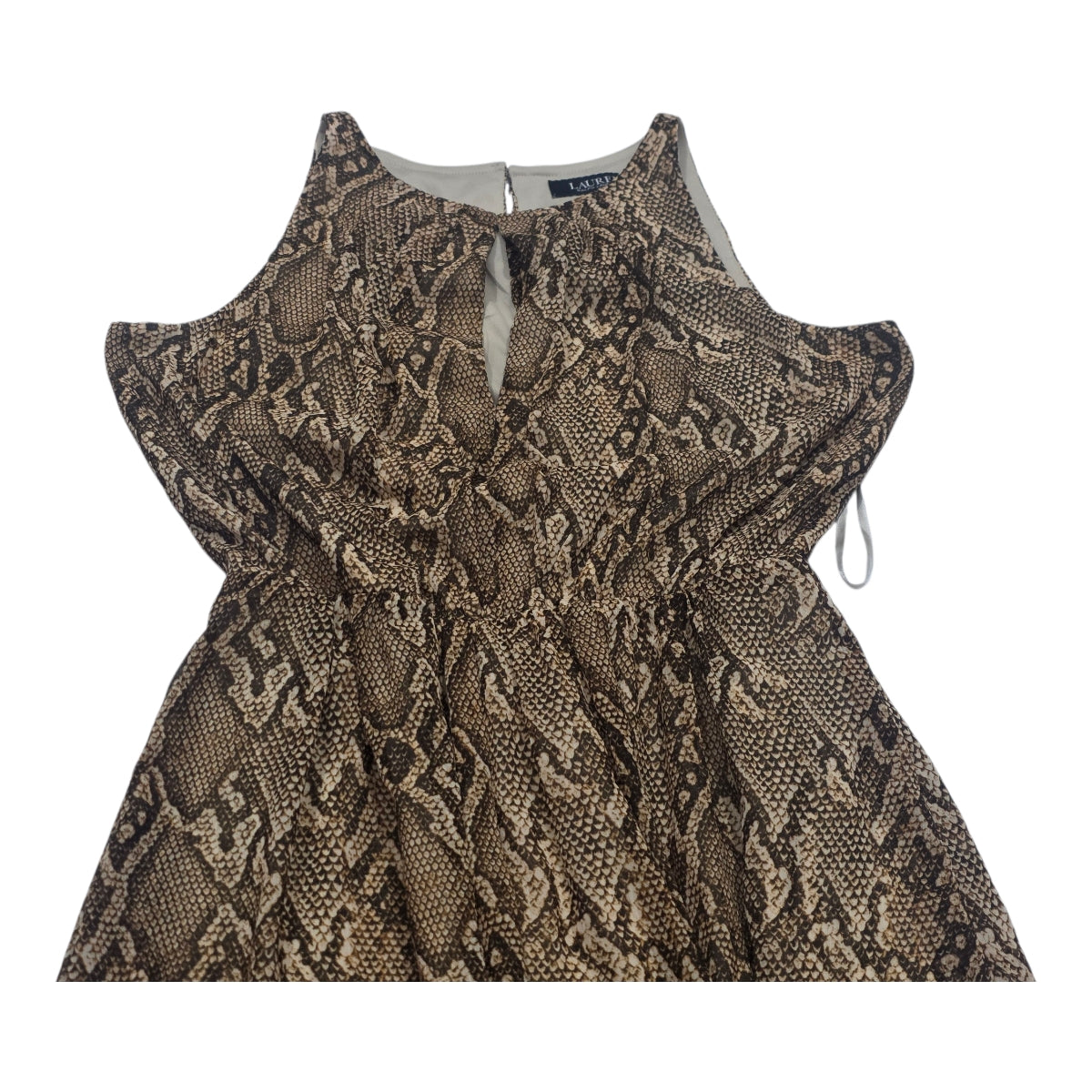 Vestido Ralph Lauren Talla 2 Animal Print Color Cafe