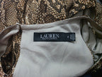 Vestido Ralph Lauren Talla 2 Animal Print Color Cafe