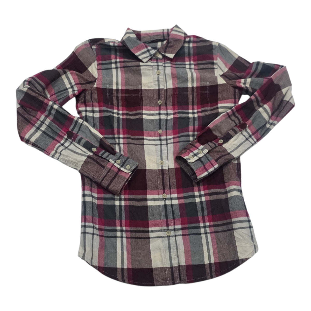 Camisa The North Face Rosa Con Beige Talla Chica A Cuadros