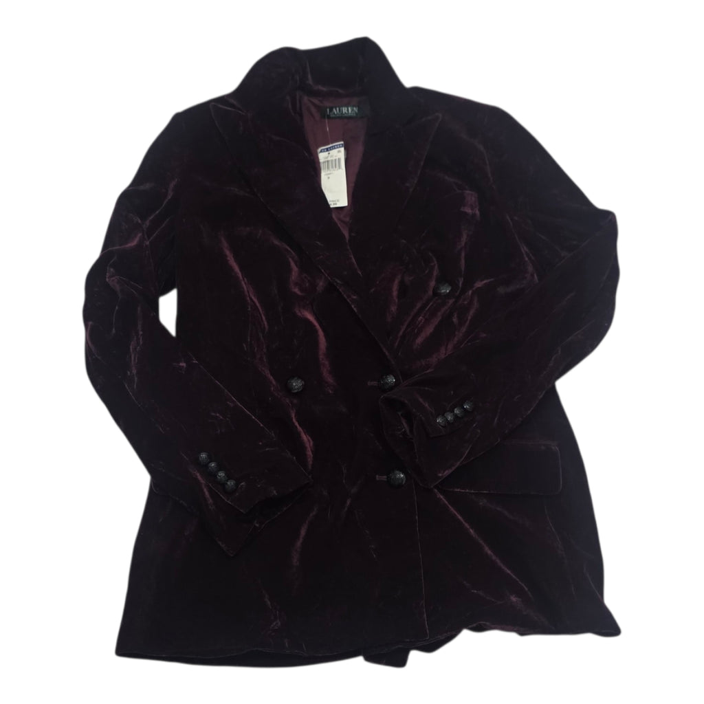 Blazer De Terciopelo Ralph Lauren Color Vino Talla 6