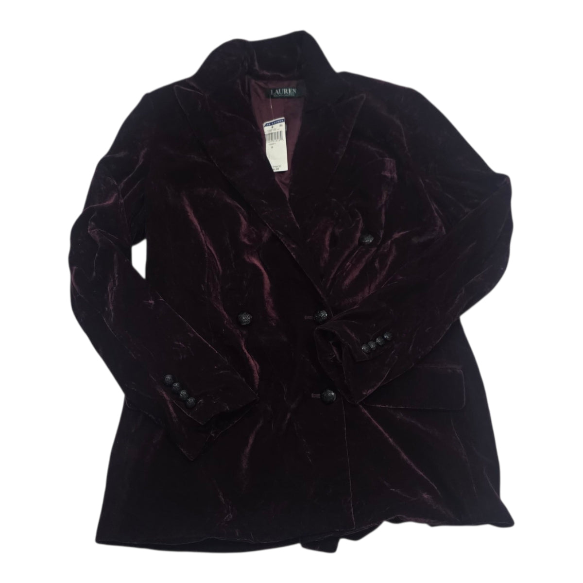 Blazer De Terciopelo Ralph Lauren Color Vino Talla 6