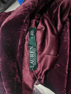 Blazer De Terciopelo Ralph Lauren Color Vino Talla 6