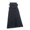 Maxi Vestido Ralph Lauren De Mujer Talla 8 Azul Con Lineas