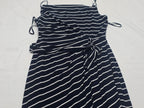 Maxi Vestido Ralph Lauren De Mujer Talla 8 Azul Con Lineas