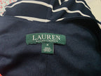 Maxi Vestido Ralph Lauren De Mujer Talla 8 Azul Con Lineas