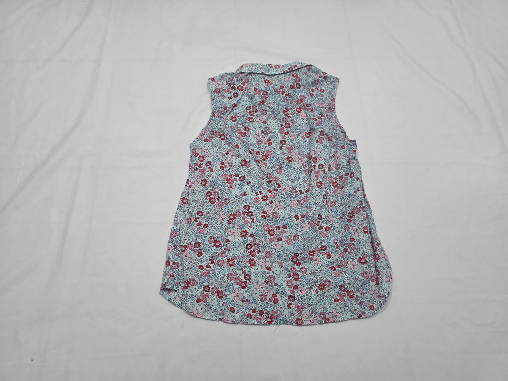 Camisa Sin Mangas Tommy Hilfiger Azul Floreada Mediana