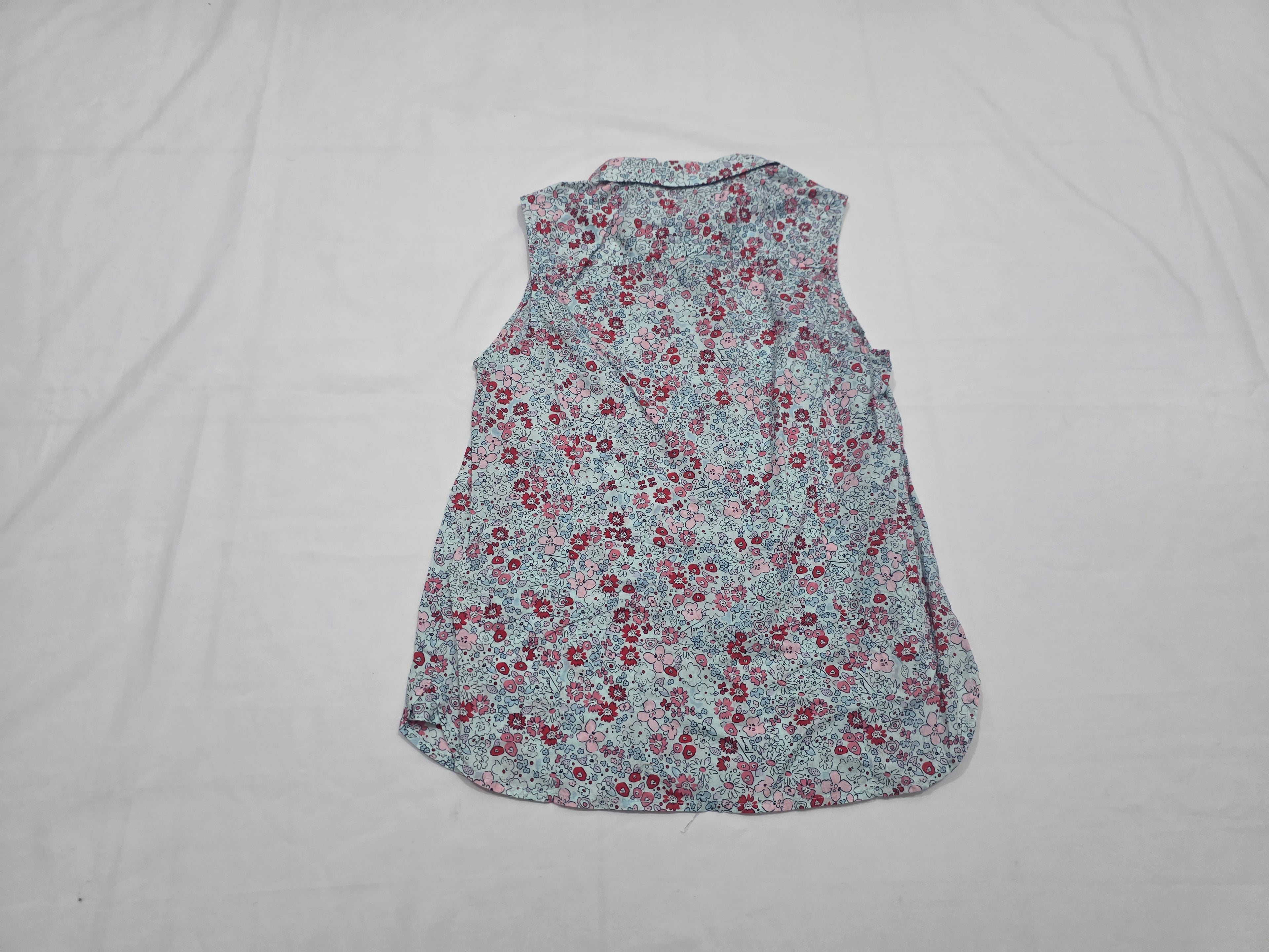 Camisa Sin Mangas Tommy Hilfiger Azul Floreada Mediana