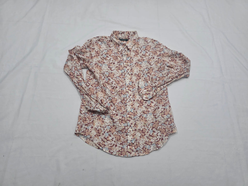 Camisa Ralph Lauren De Mujer Mediana Floreada Tricolor