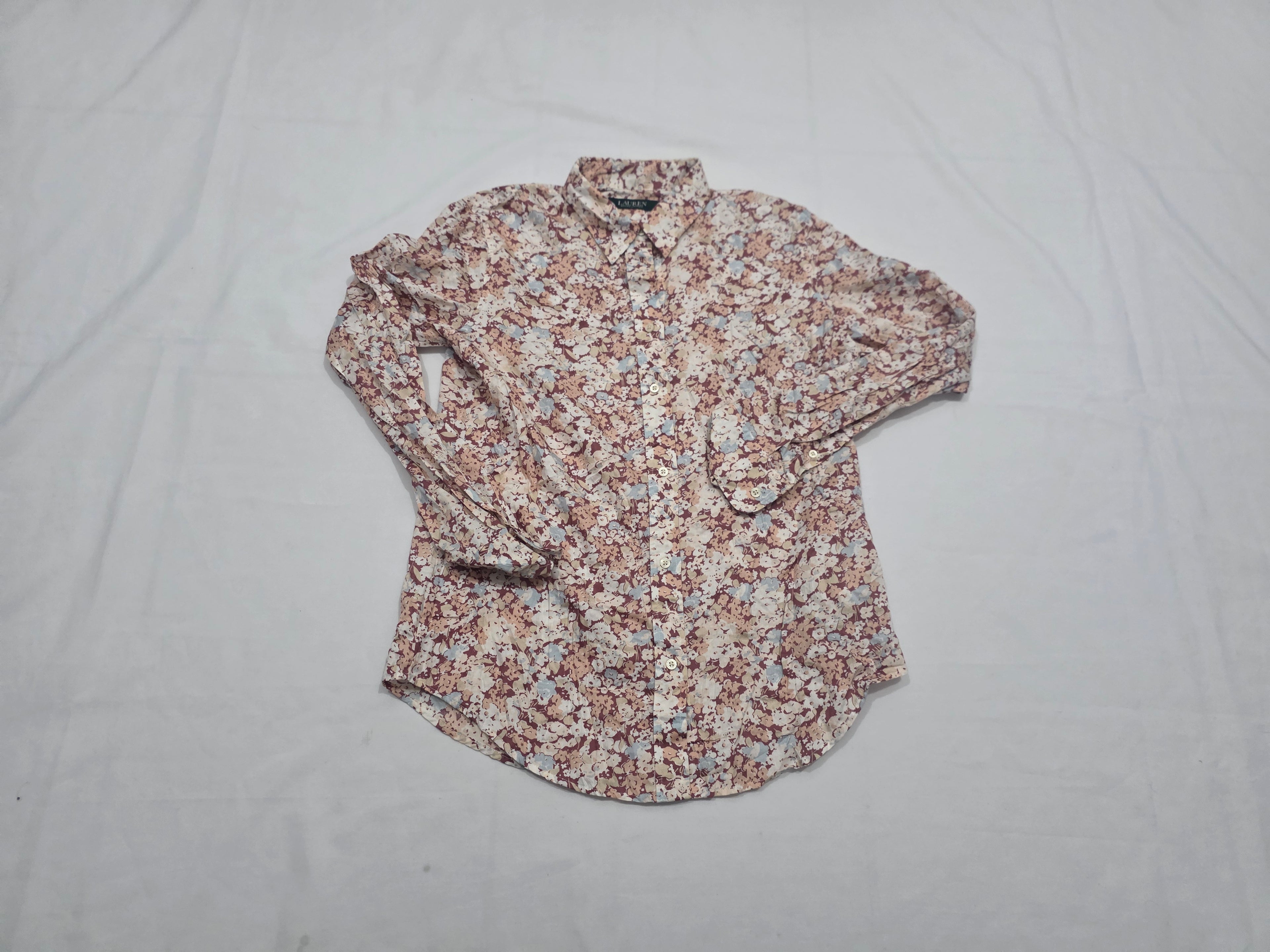 Camisa Ralph Lauren De Mujer Mediana Floreada Tricolor