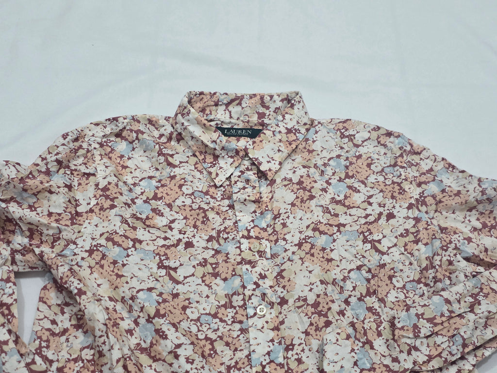 Camisa Ralph Lauren De Mujer Mediana Floreada Tricolor