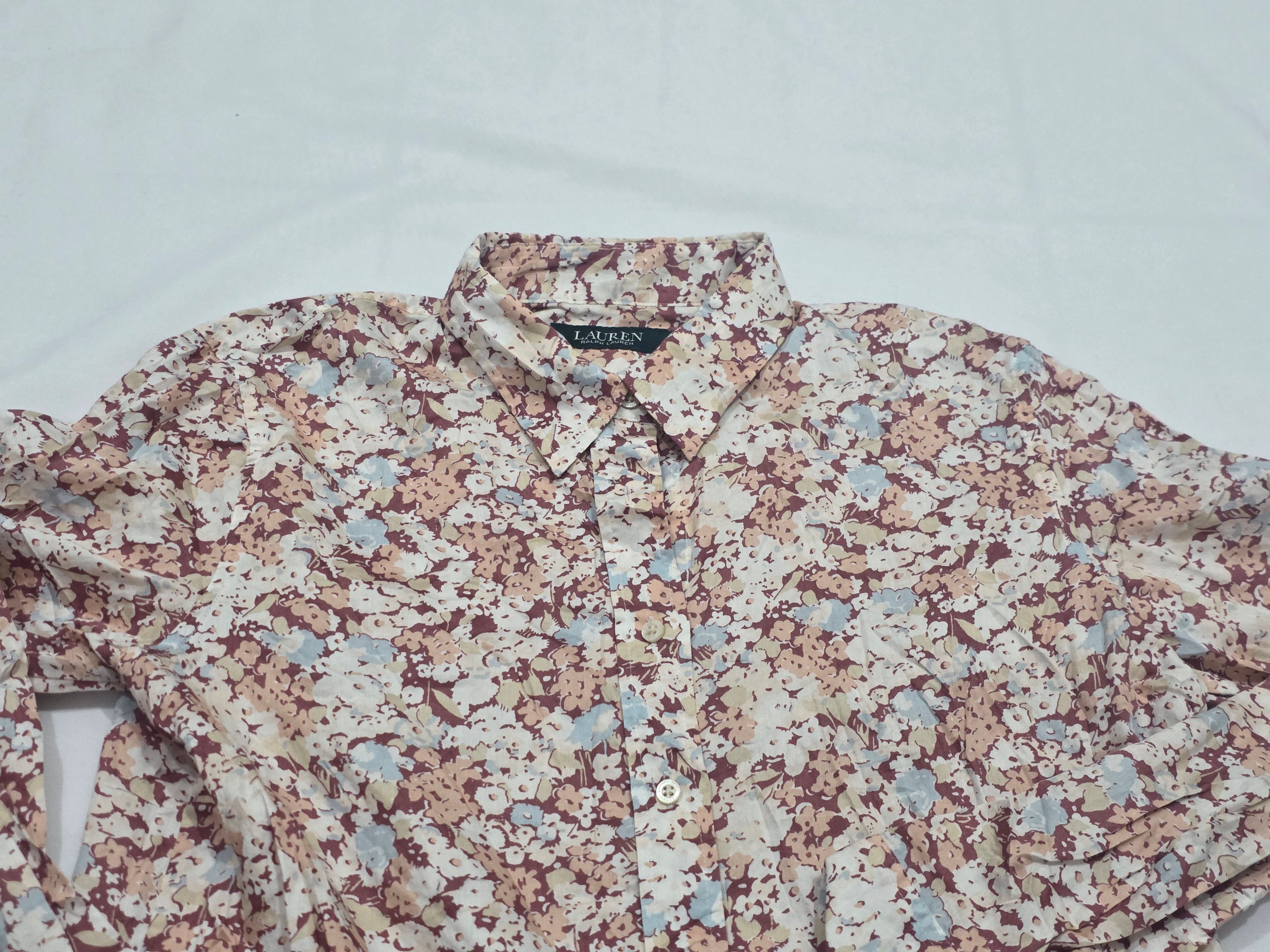 Camisa Ralph Lauren De Mujer Mediana Floreada Tricolor