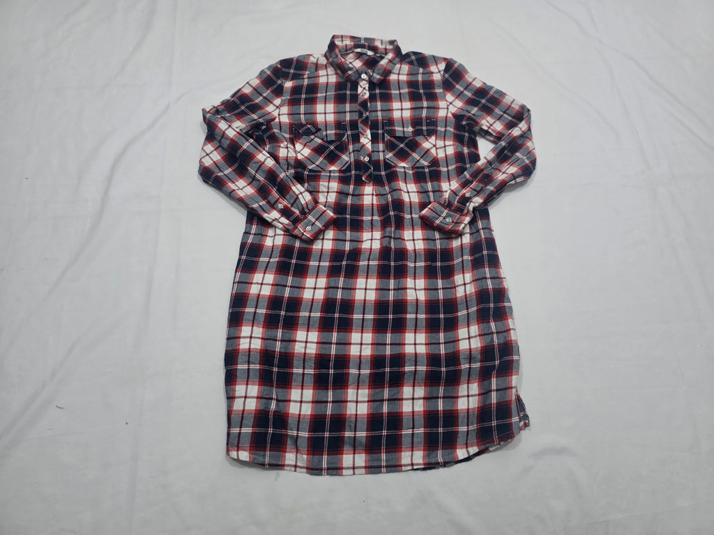 Vestido Tommy Hilfiger Cuadriculado Grande De Mujer