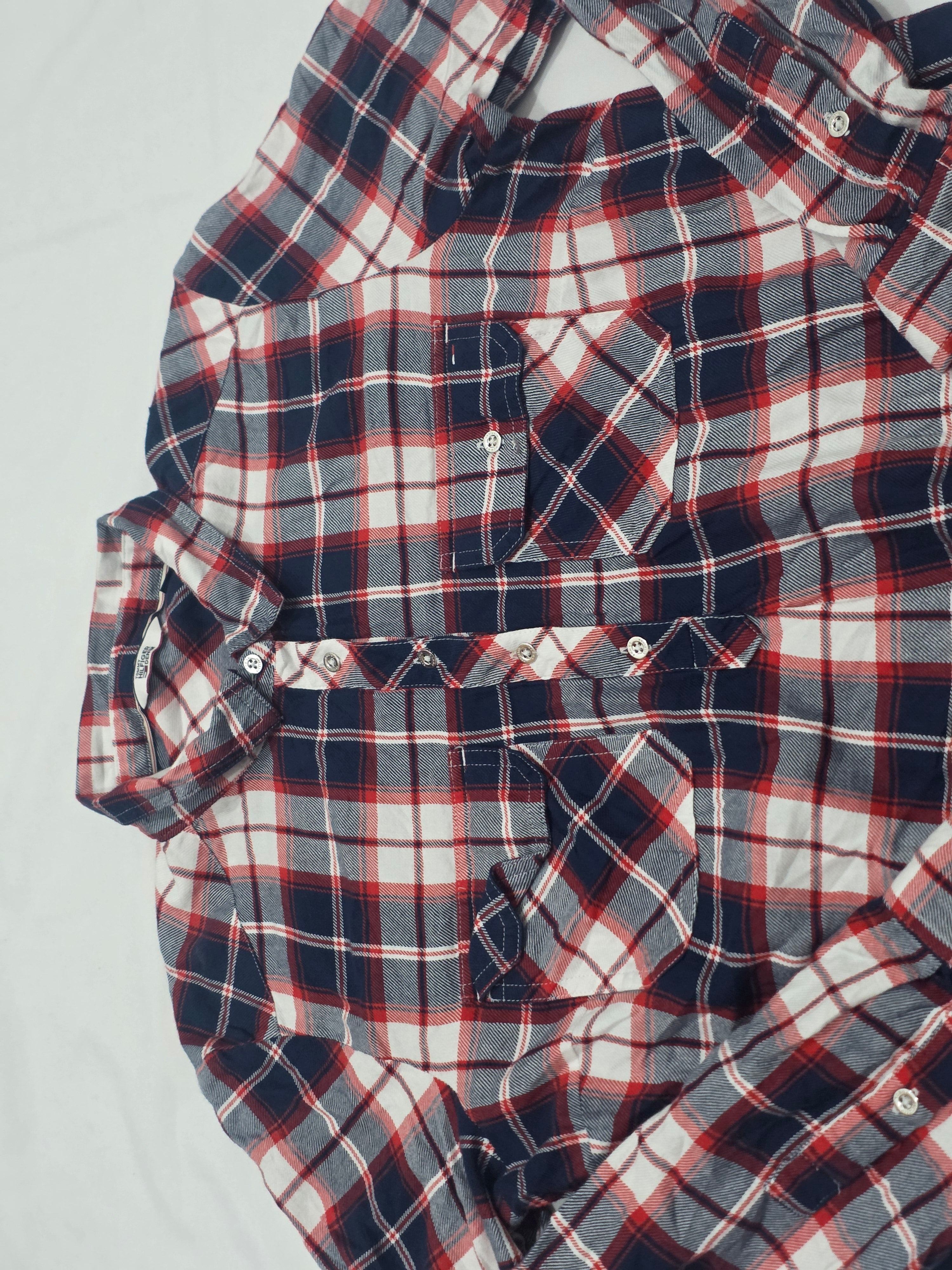 Vestido Tommy Hilfiger Cuadriculado Grande De Mujer