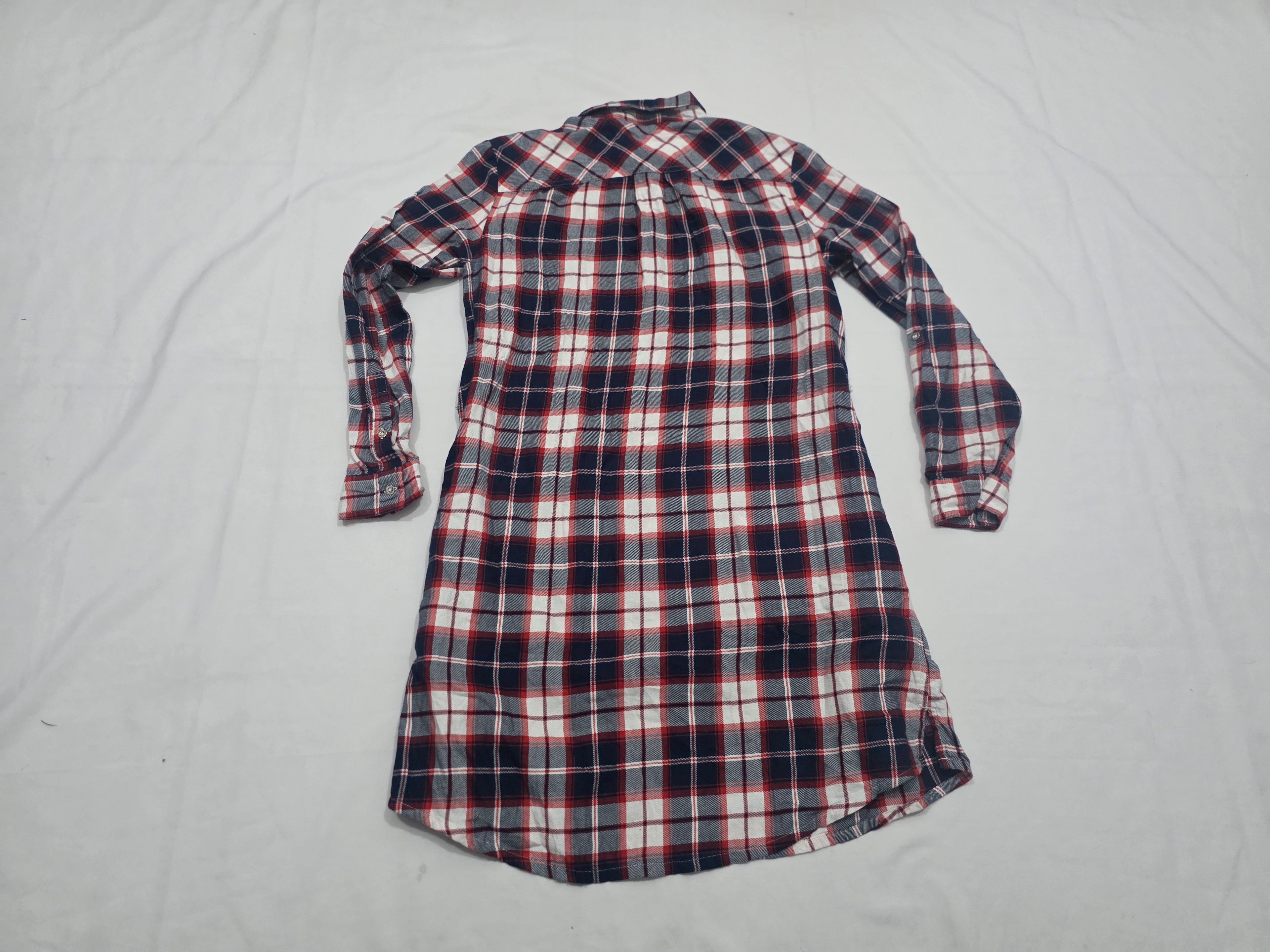 Vestido Tommy Hilfiger Cuadriculado Grande De Mujer