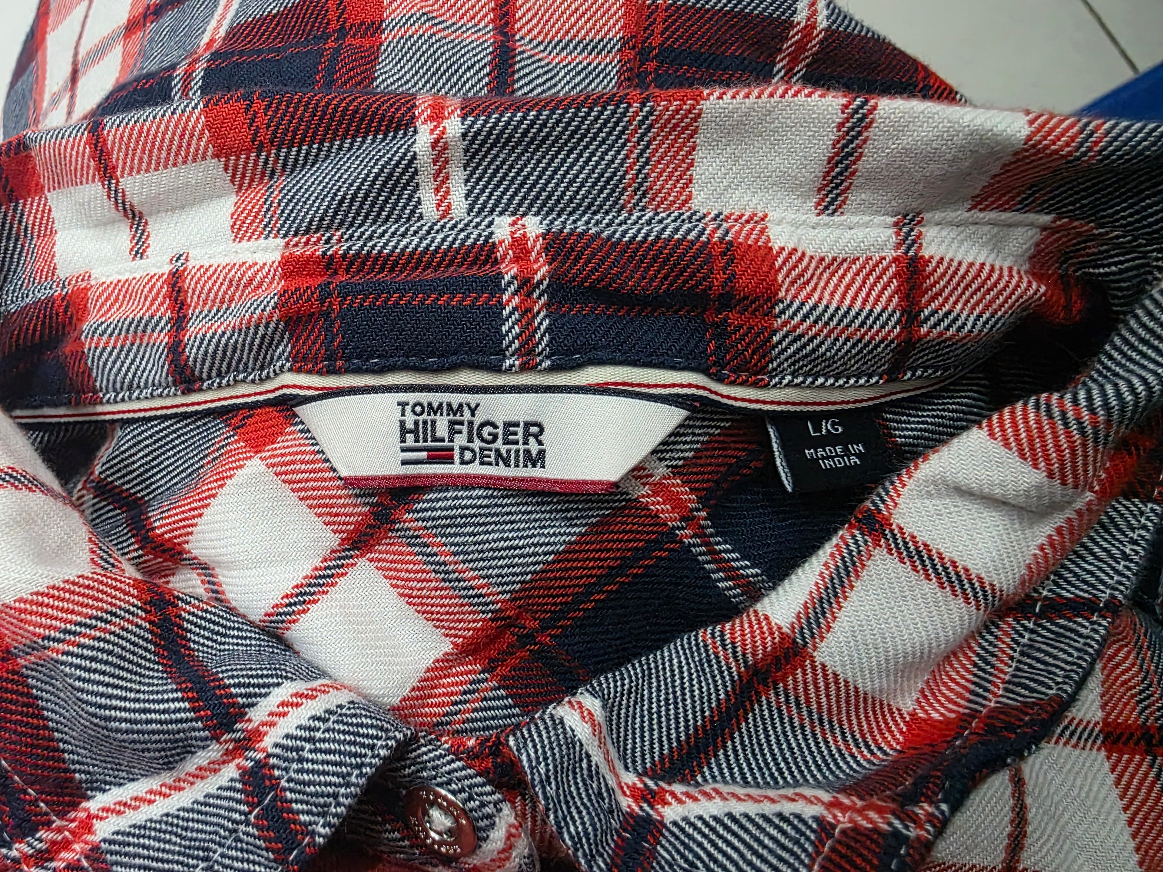 Vestido Tommy Hilfiger Cuadriculado Grande De Mujer