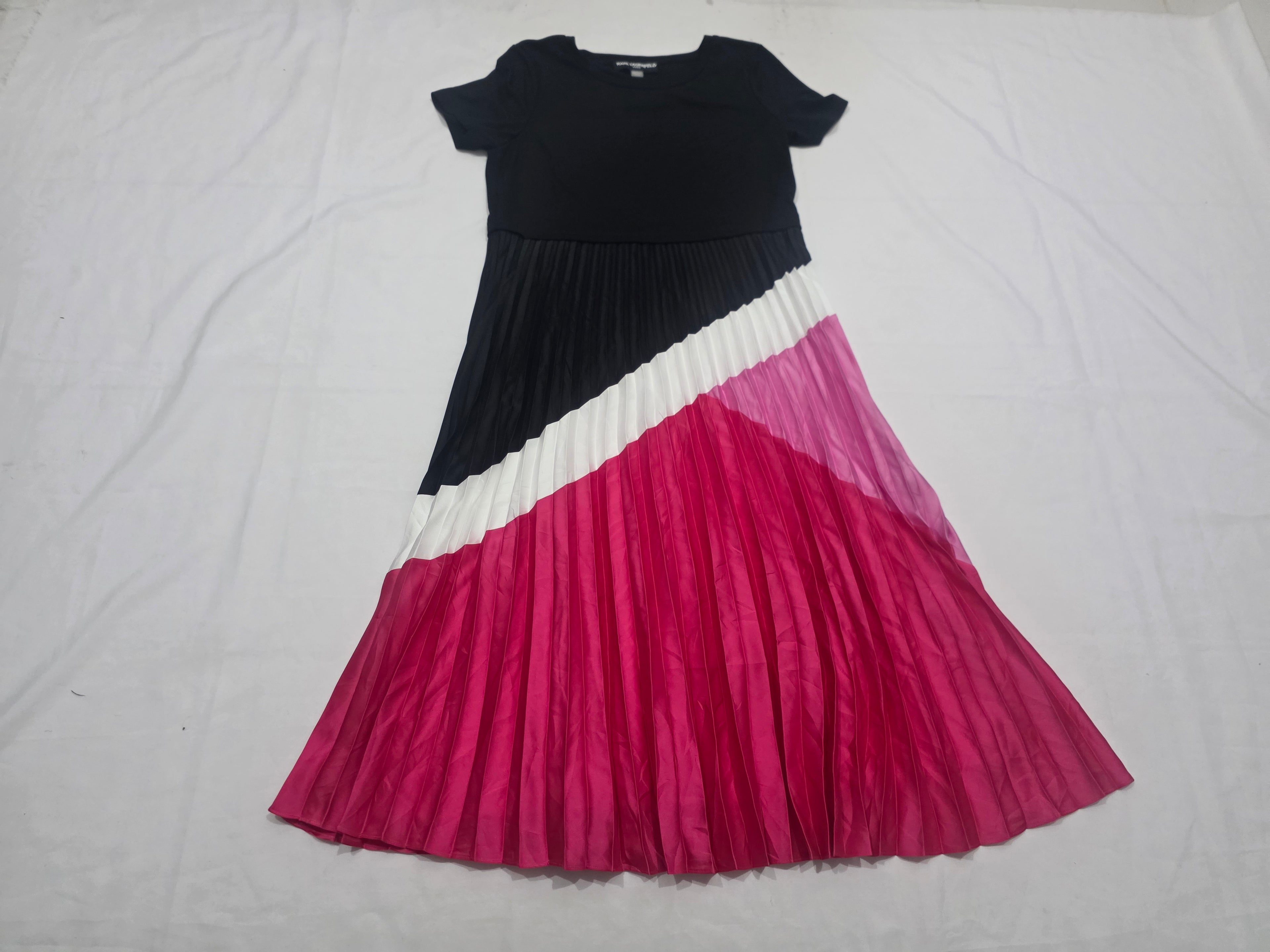 Vestido Karl Lagerfeld Grande Negri/rosa De Mujer
