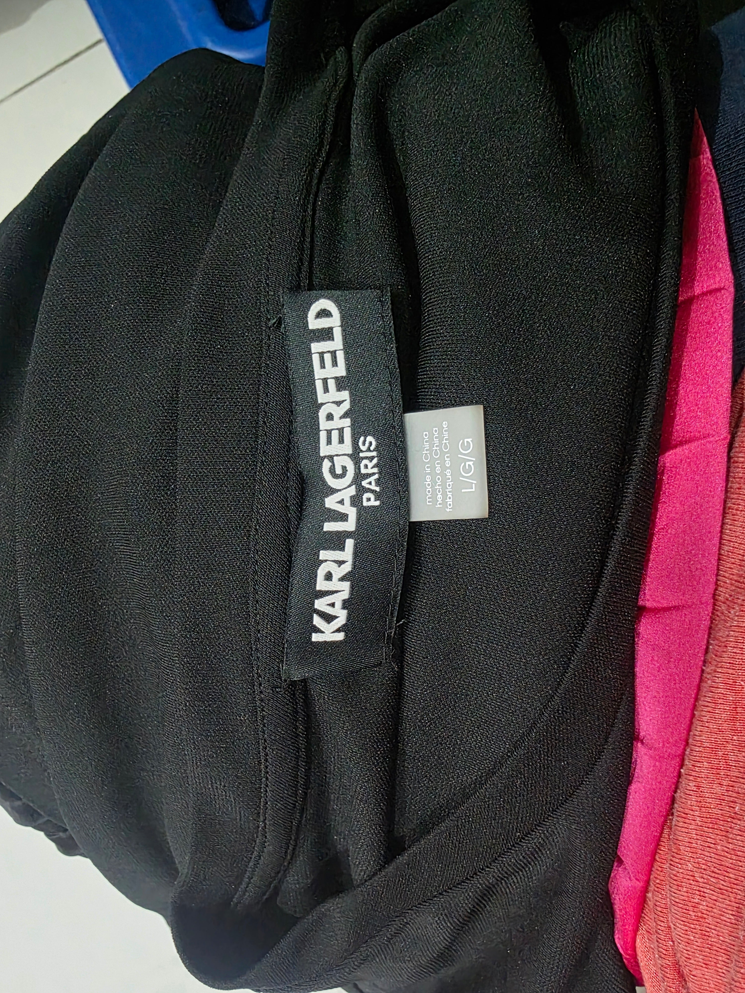 Vestido Karl Lagerfeld Grande Negri/rosa De Mujer