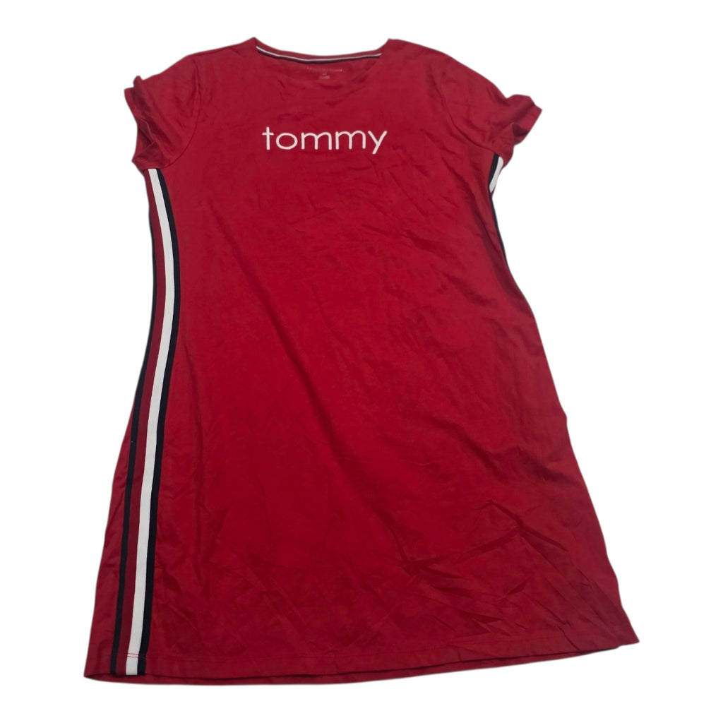 Vestido Tommy Hilfiger Mujer Grande Color Rojo Manga Corta