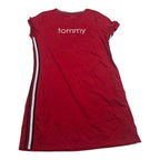 Vestido Tommy Hilfiger Mujer Grande Color Rojo Manga Corta