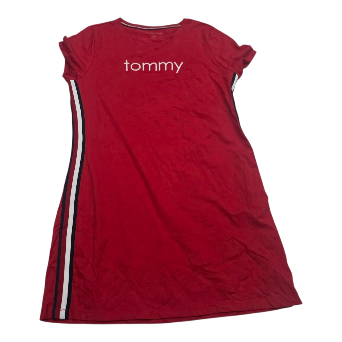 Vestido Tommy Hilfiger Mujer Grande Color Rojo Manga Corta