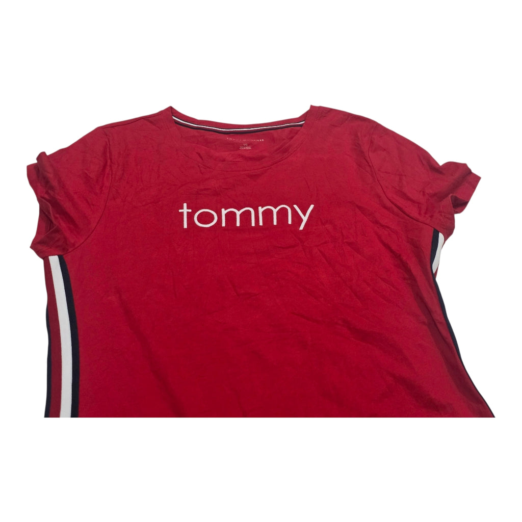 Vestido Tommy Hilfiger Mujer Grande Color Rojo Manga Corta