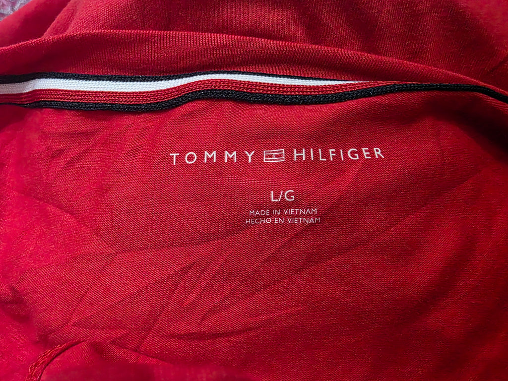 Vestido Tommy Hilfiger Mujer Grande Color Rojo Manga Corta