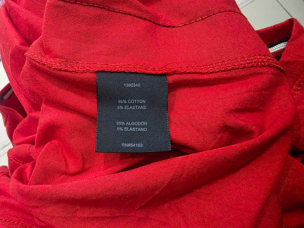 Vestido Tommy Hilfiger Mujer Grande Color Rojo Manga Corta