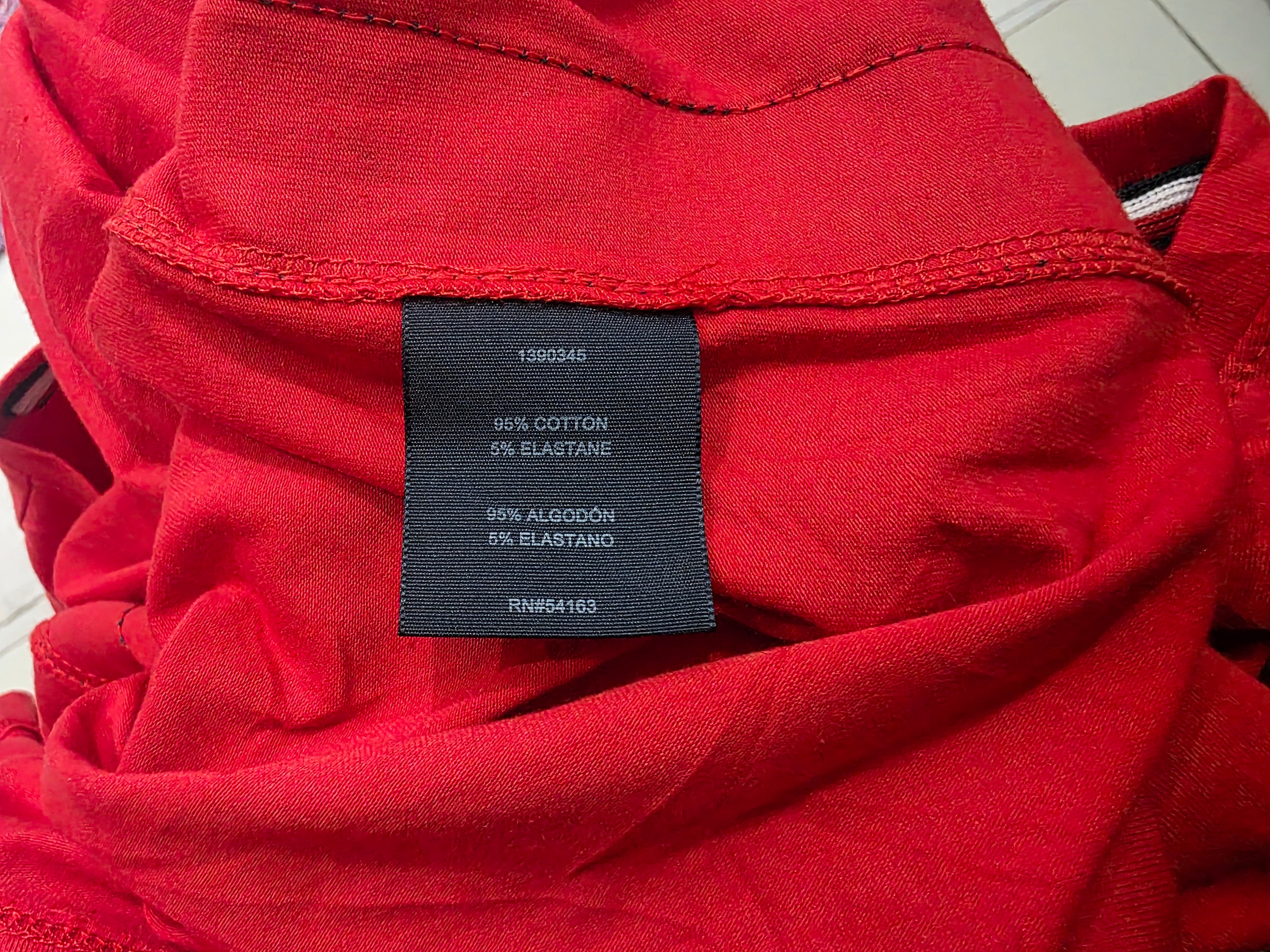 Vestido Tommy Hilfiger Mujer Grande Color Rojo Manga Corta