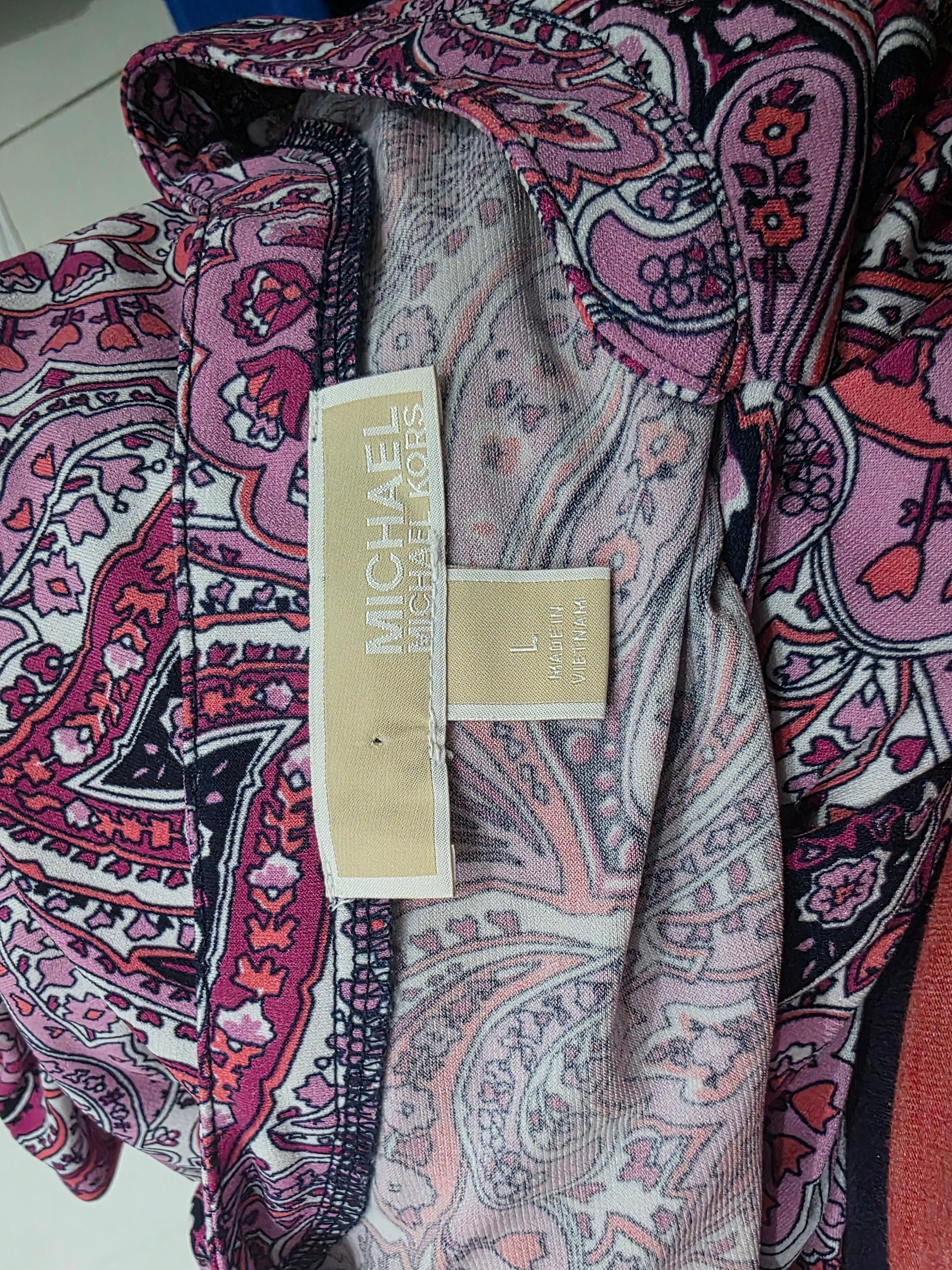 Vestido Michael Kors De Mujer Talla Grande Morado/rosa