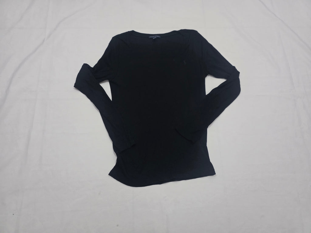 Playera Ralph Lauren Manga Larga Mujer Grande Color Negro