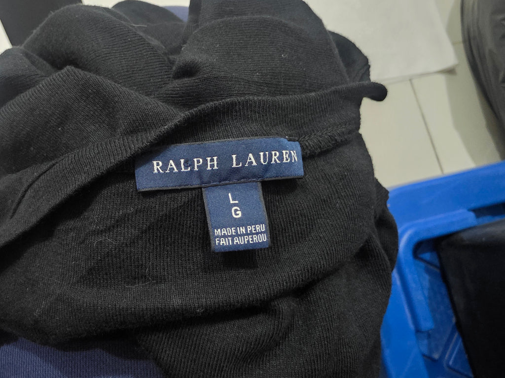 Playera Ralph Lauren Manga Larga Mujer Grande Color Negro