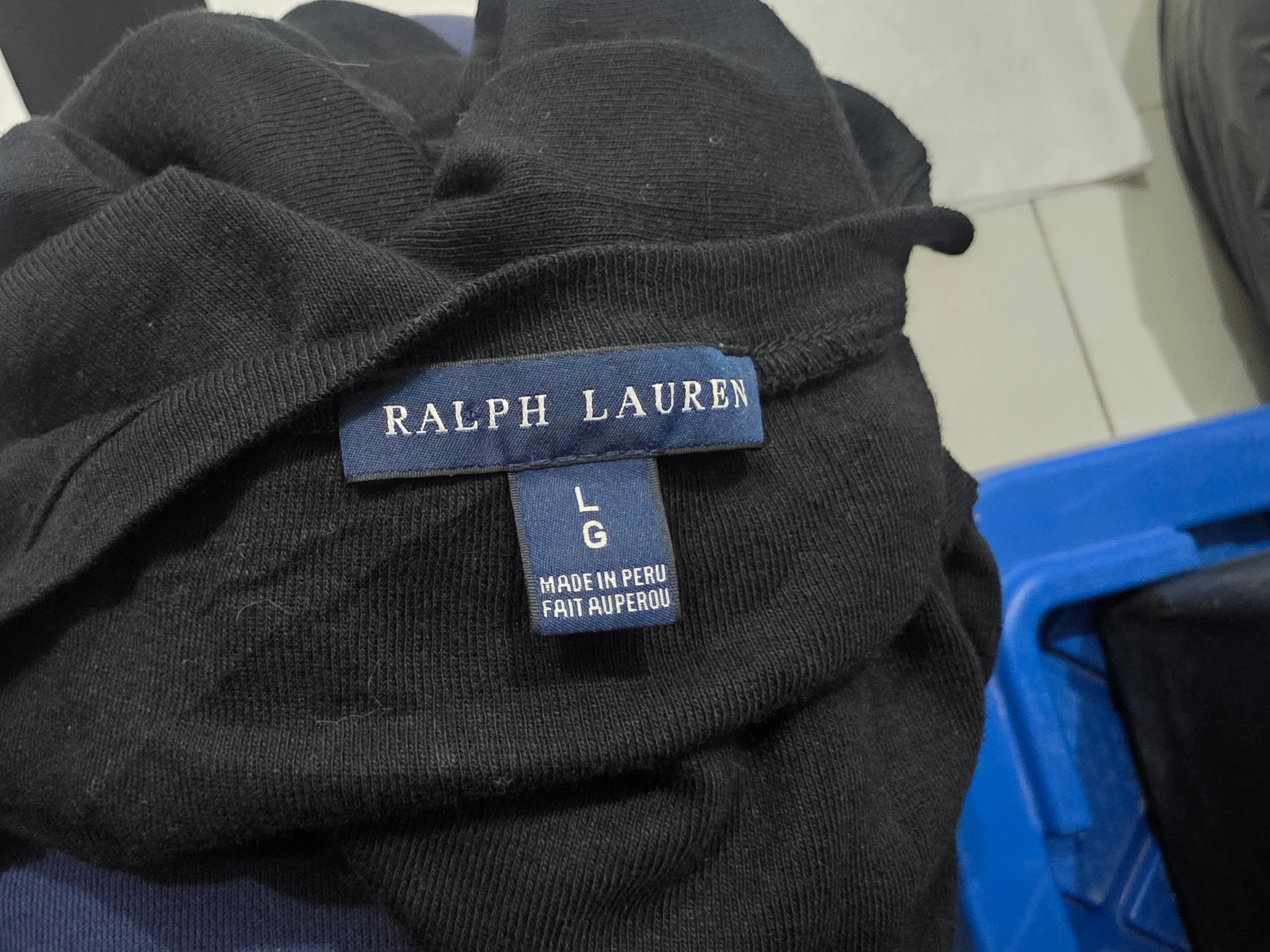 Playera Ralph Lauren Manga Larga Mujer Grande Color Negro