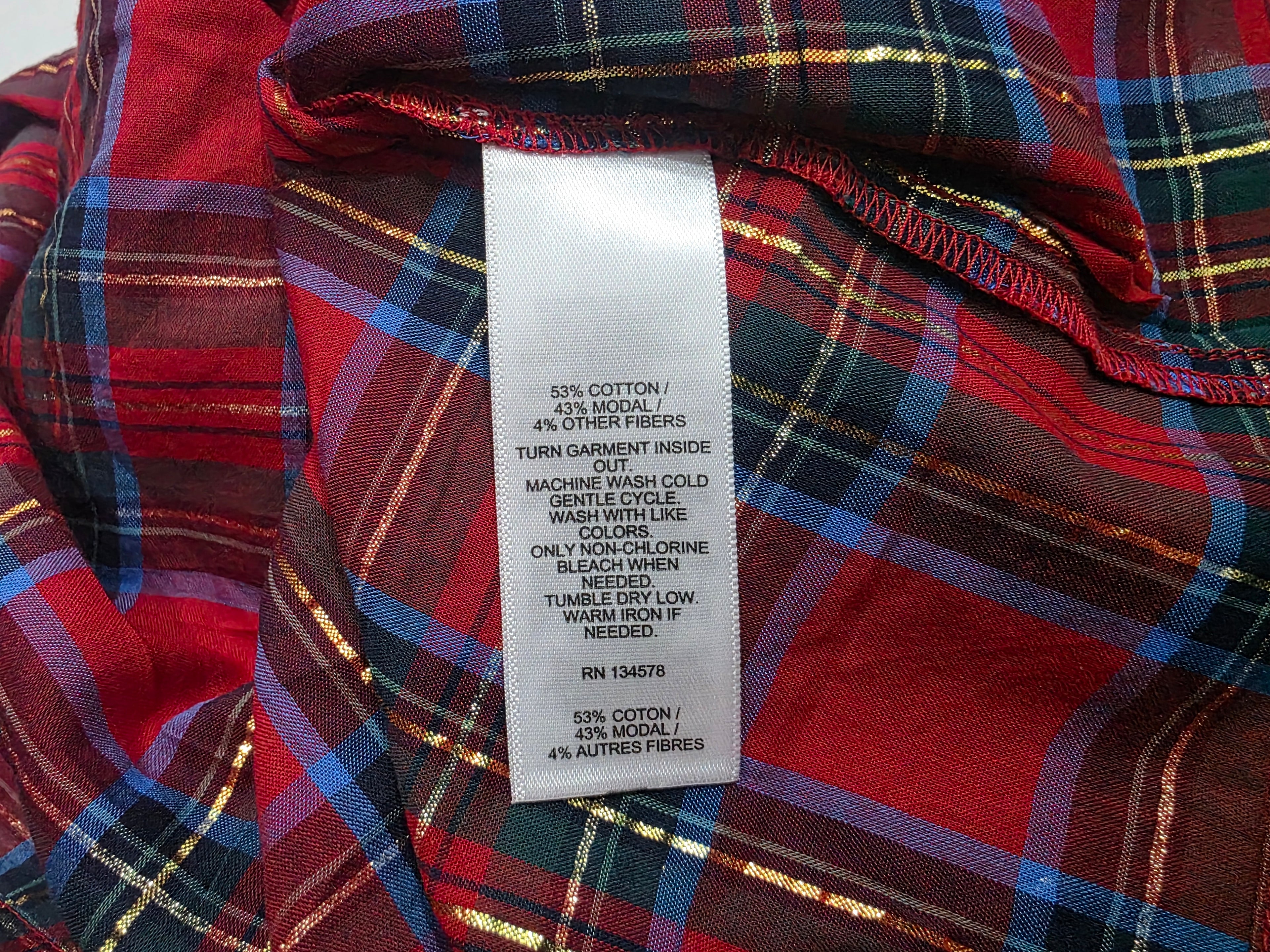 Blusa Vineyard Vines Cuadricula De A Roja
