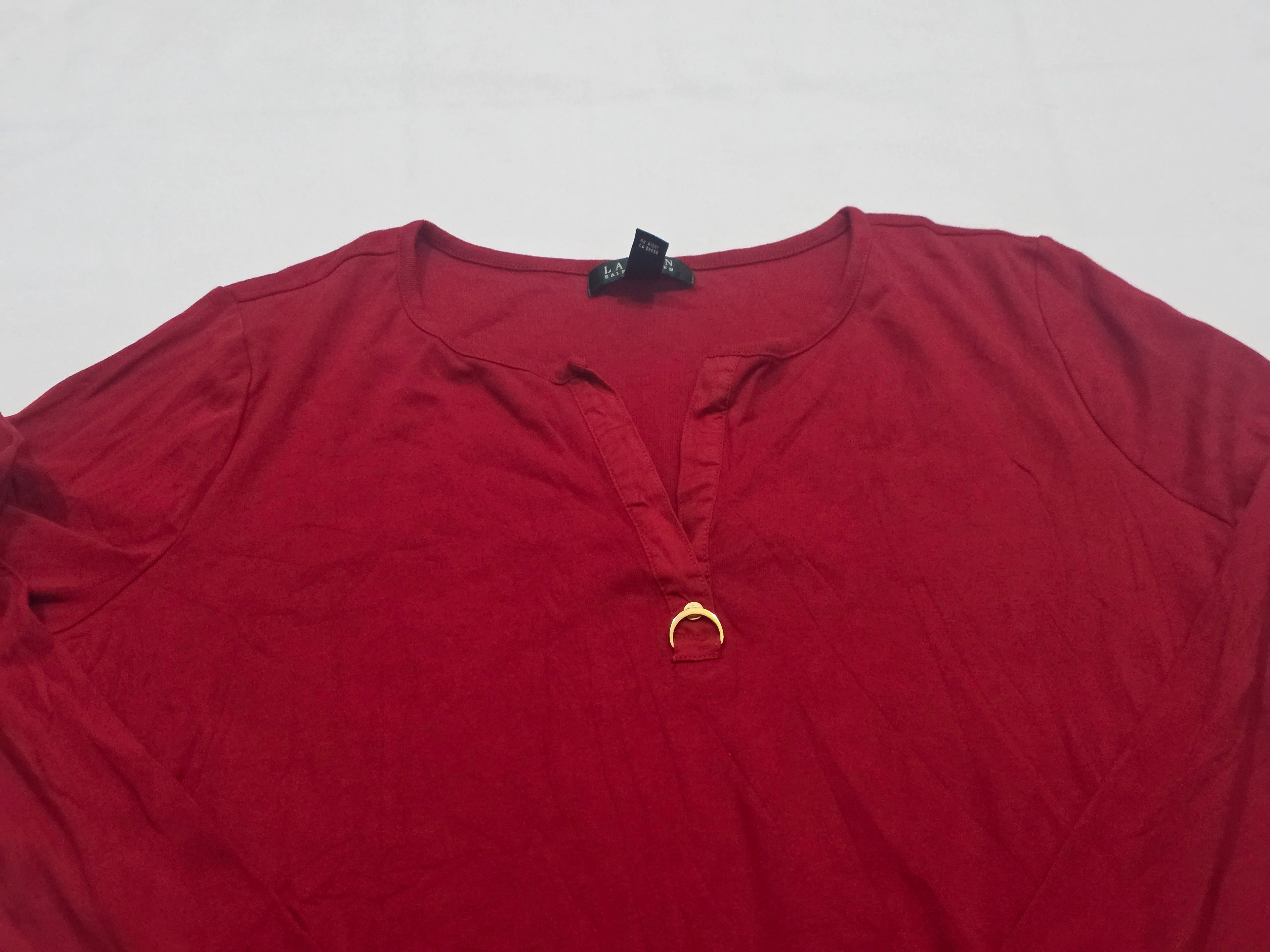 Playera Ralph Lauren Talla 2x Color Rojo De Mujer
