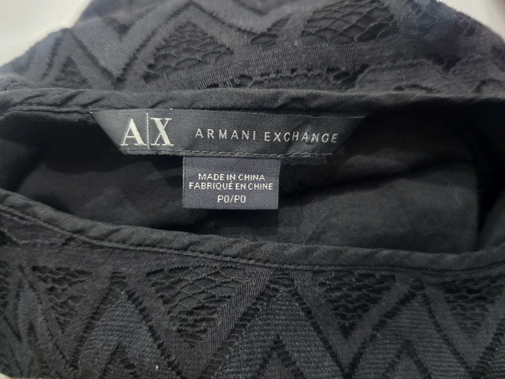 Vestido De Encaje Armani Exchange Color Negro Talla 0 Petite