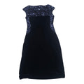 Vestido Con Lentejuelas Ralph Lauren Talla 2 Azul Marino