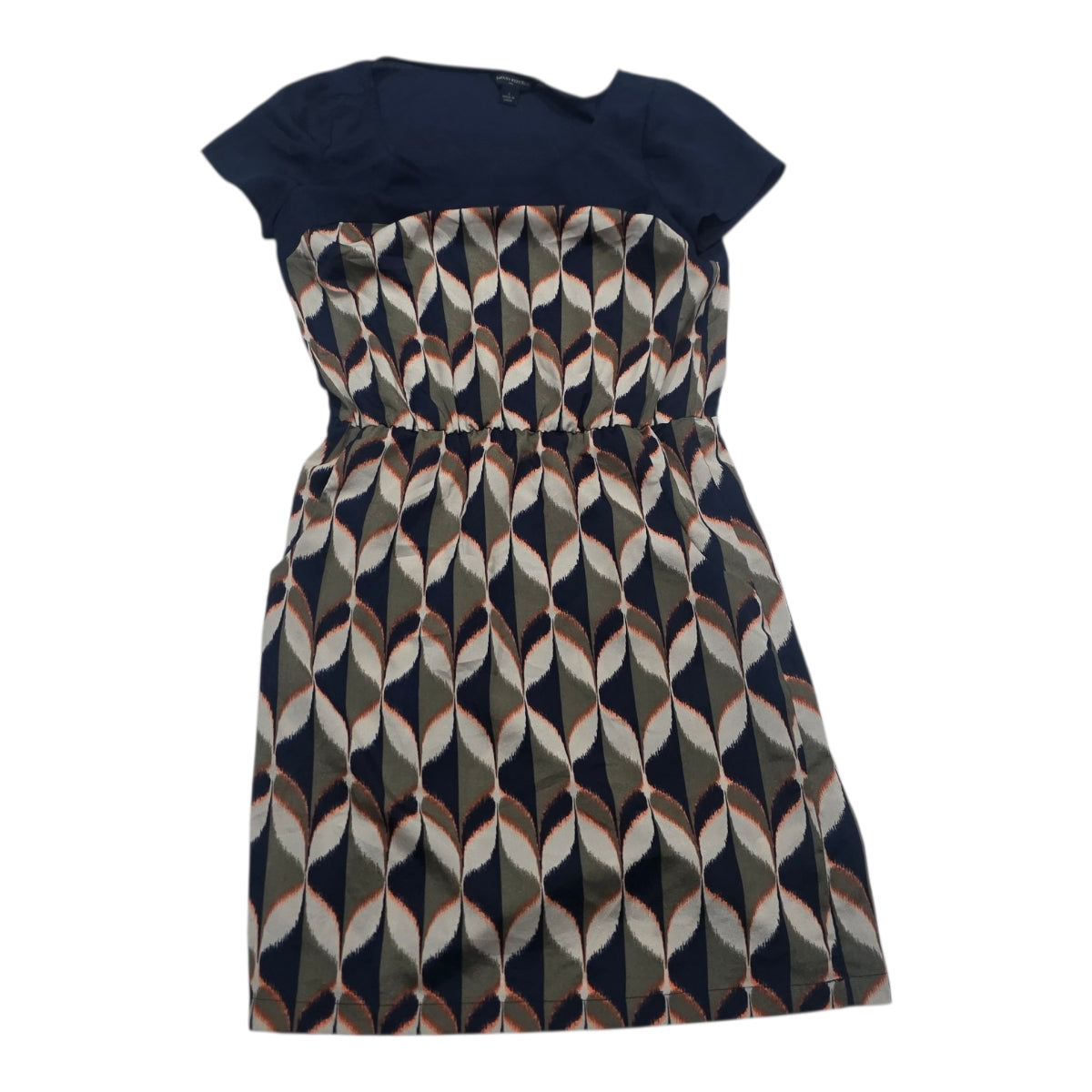 Vestido Banana Republic Talla 2 Manga Corta Azul