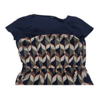 Vestido Banana Republic Talla 2 Manga Corta Azul