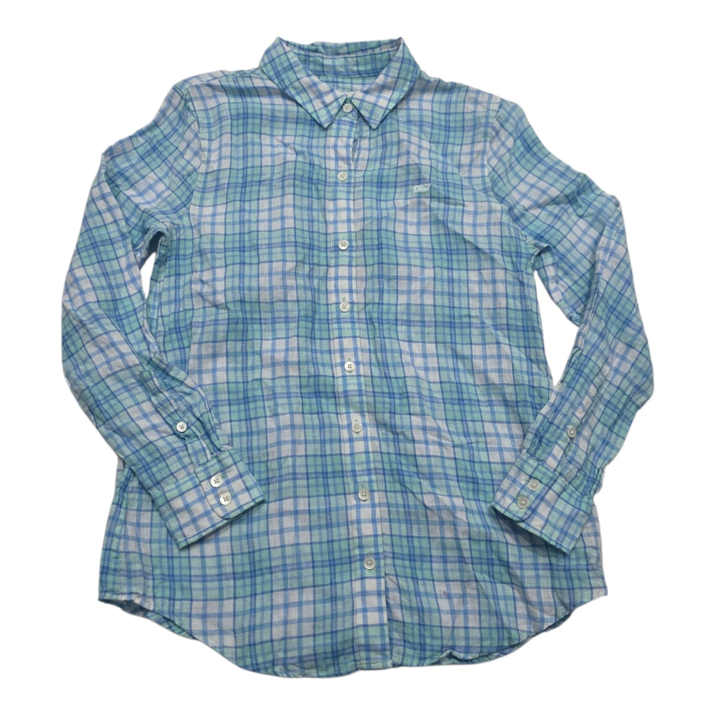 Camisa Vineyard Vines Relaxed Talla 2 Mujer Azul Cuadros