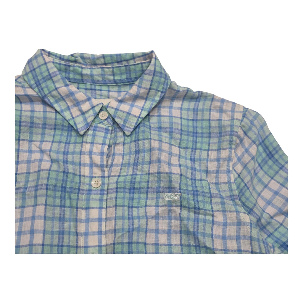Camisa Vineyard Vines Relaxed Talla 2 Mujer Azul Cuadros