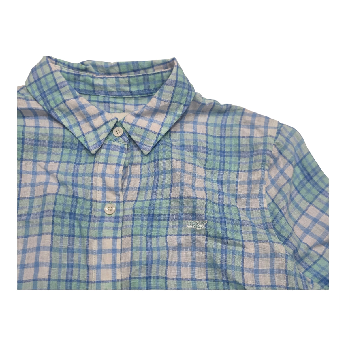 Camisa Vineyard Vines Relaxed Talla 2 Mujer Azul Cuadros